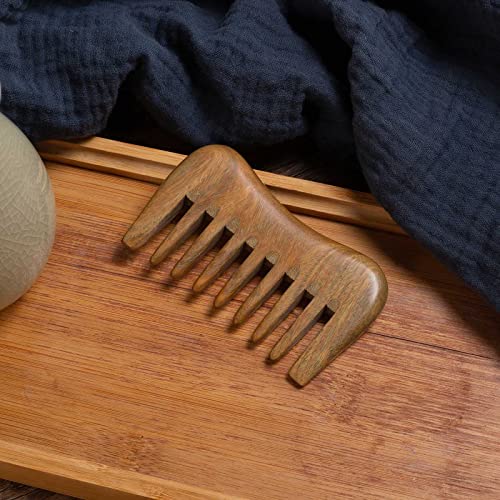 Moreinday Wooden Comb Wood Hair Comb Detangler Sandalwood Comb Small Pocket Comb for Women Men