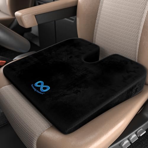 Everlasting Comfort Car and Truck Seat Cushion - Firm High Density Memory Foam Wedge Cushion - FSA/HSA Eligible