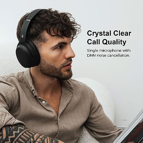 Edifier WH700NB Wireless Active Noise Cancellation Over-Ear Headphones, Bluetooth 5.3 Foldable Lightweight Headset, Dual Device Connection, 68-Hour Battery Life, for Travel, Home Office - Black