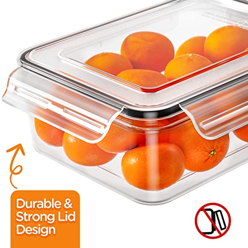 HOMETALL 50-Piece Food Storage Containers with Lids (25 Containers & 25 Lids), Airtight Reusable Meal Prep Containers for Lunch, Plastic Kitchen Storage Containers with Labels & Marker Pen