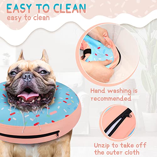 Supet Inflatable Dog Cone Collar Alternative after Surgery, Dog Neck Donut Collar Recovery E Collar, Soft Dog Cone for Small Medium Large Dogs