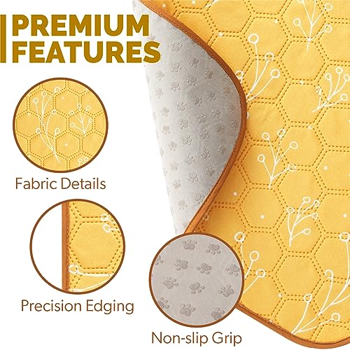 ALTIPOPIC Washable Pee Pads for Dogs, 4 Pack 18'' x 24'' Super Absorbent Reusable Waterproof, Non Slip, Large Whelping, Heavy Duty Puppy Potty Training