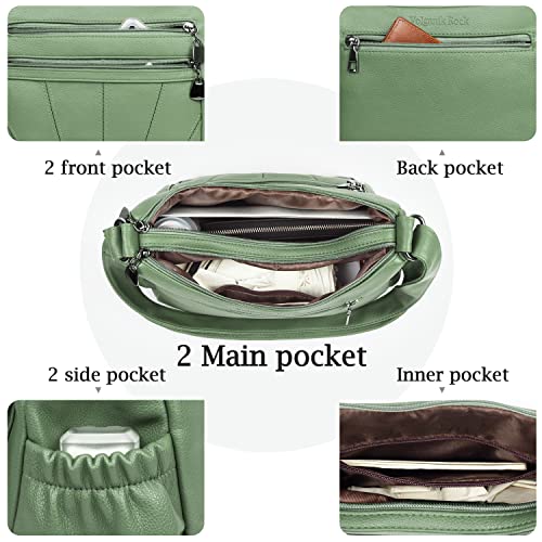 Crossbody Purse for Women Ladies Soft PU Leather Shoulder Bag Medium Roomy Handbag Fashion Tote Top Handle Satchel