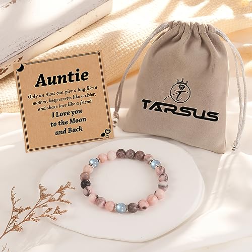 Tarsus Auntie Gifts from Niece, Aunt Gifts, Aunt Gifts from Niece Nephew, Best Aunt Ever Gifts, Aunt Auntie Christmas Mothers Day Birthday Gifts for Aunt Bracelet