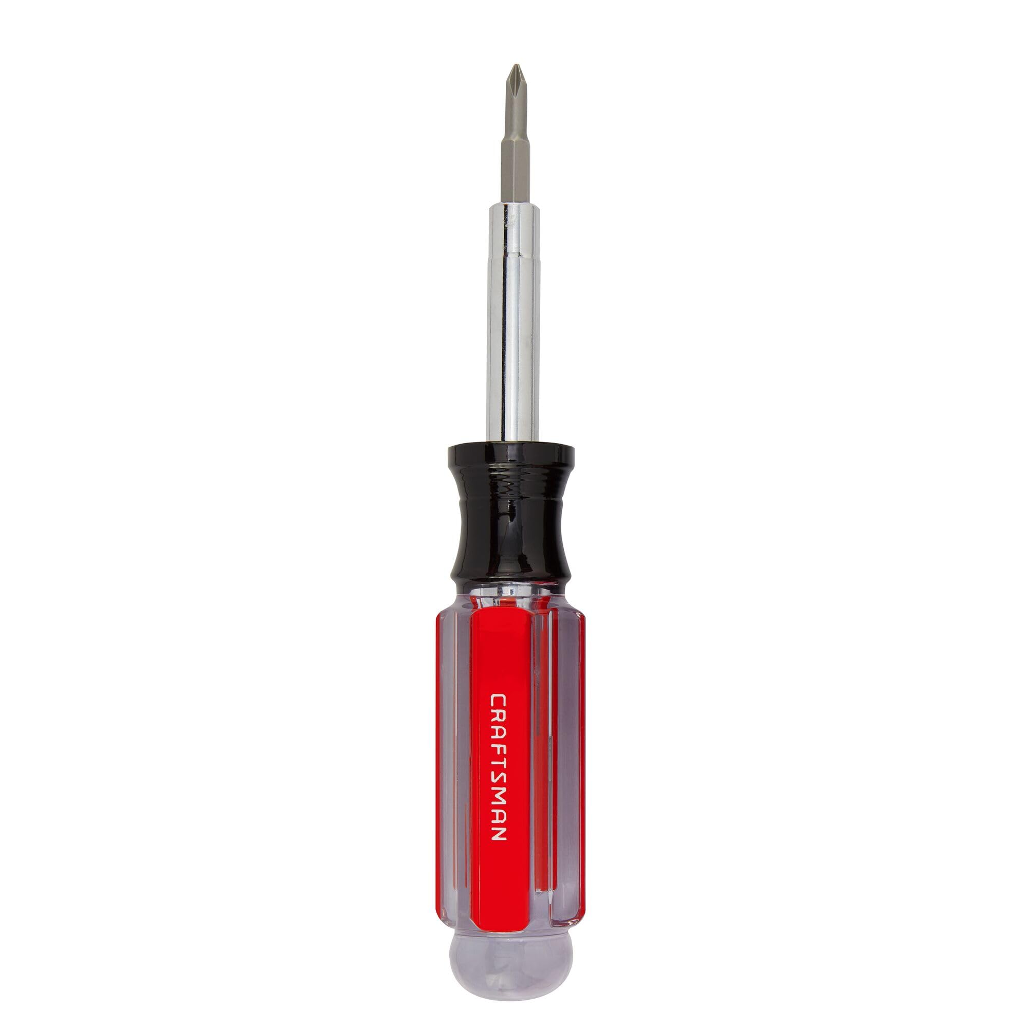 CRAFTSMAN Screwdriver Multi-Bit Set, 6 in 1, Acetate Handle (CMHT66052)