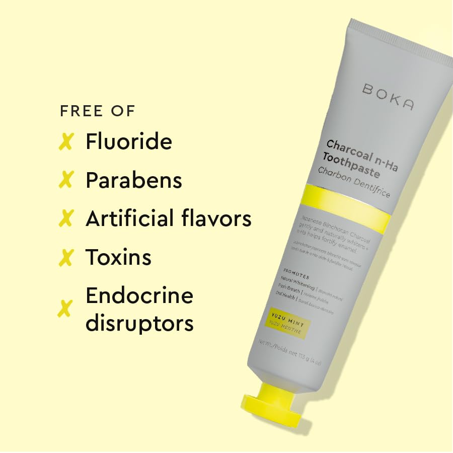 Boka Fluoride Free Toothpaste- Nano Hydroxyapatite, Remineralizing, Sensitive Teeth, Whitening- Dentist Recommended for Adult, Kids Oral Care- Orange Cream Flavor, 4oz 1Pk - US Manufactured