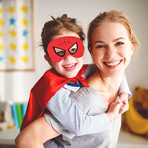 Txxplv Super hero Capes for Kids and Masks Double Side Superhero Costumes for Boys Halloween Cosplay Birthday Party (4 pcs)