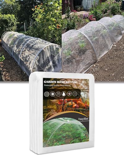 Dmyifan 4x10Ft Ultra Fine Garden Mesh Netting Thicken Protection Netting for Vegetable Plant Fruits Health Growing, White Screen Barrier Net for Pest Bird Mosquito