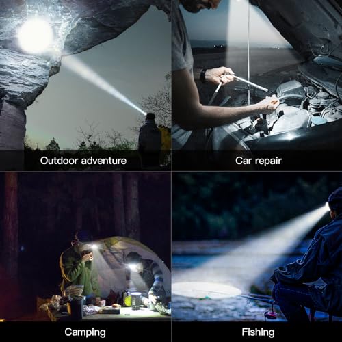 ThruNite TH20 Pro 1010 Lumen Rechargeable LED Headlamp, Powerful Right Angle Flashlight Compatible with AA Battery, for Indoor & Outdoor Adventures in Hiking, Camping, Cycling(Cool White)