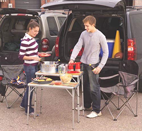 Coleman Pack-Away 4-in-1 Folding Table, Lightweight Outdoor Camping Table with 3 Adjustable Heights, Leveling Feet, & Securing Brackets; Great for Patio & Deck, Camping, Tailgating, & More