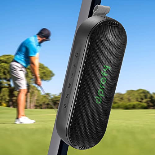 Dprofy New Play 2 Rounds of Golf, Magnetic Bluetooth Golf Speaker Golf Cart Speaker, Stereo Sound Portable Pro Wireless Waterproof Speaker with Rich Bass, Golf Accessories Golf Gifts (with Light)