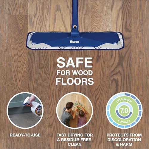 Bona Hardwood Floor Cleaner Concentrate, Cedar Wood Scent, 1 fl oz, Pack of 4 (Makes 128 fl oz) - Residue-Free Floor Cleaning Concentrate Spray Mop and Spray Bottle Refill - For Wood Floors