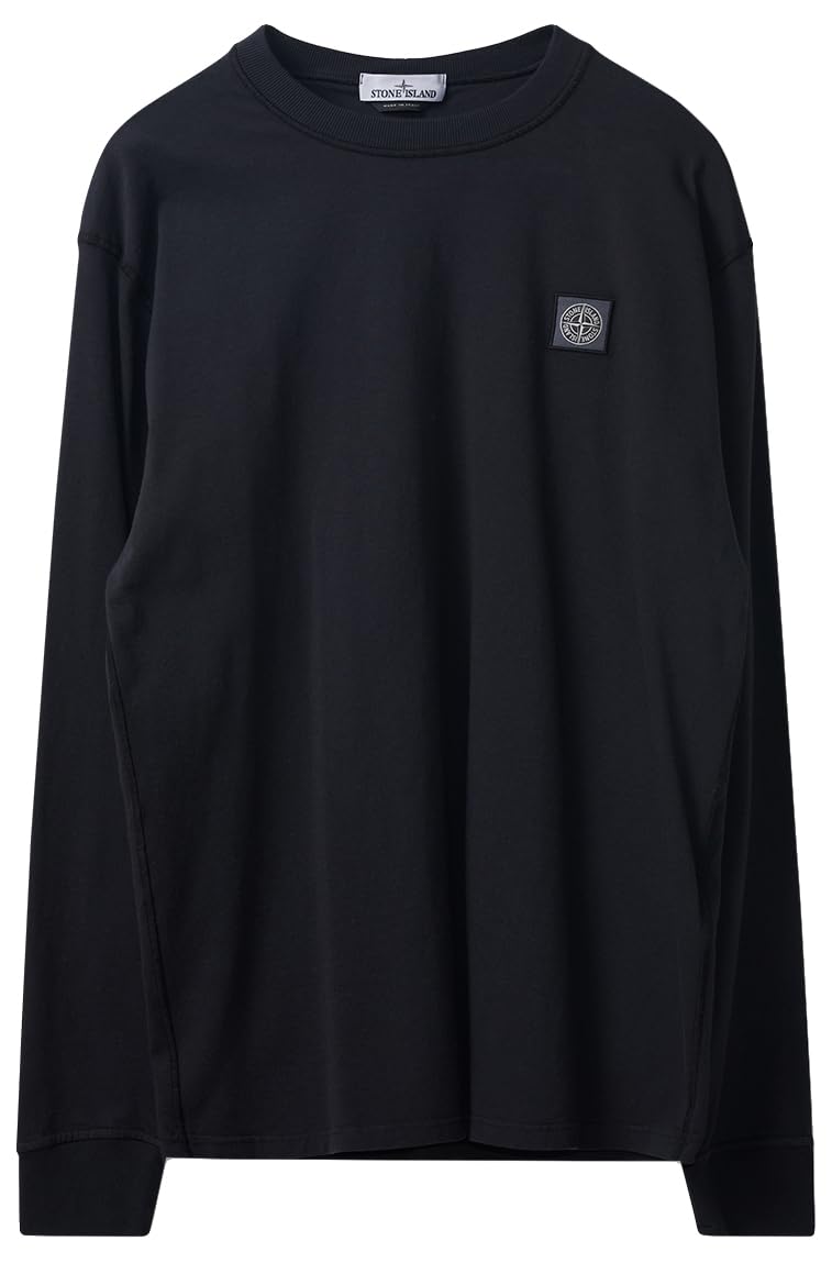 Stone Island, Men's Patch Logo Long Sleeve, X-Large, Black