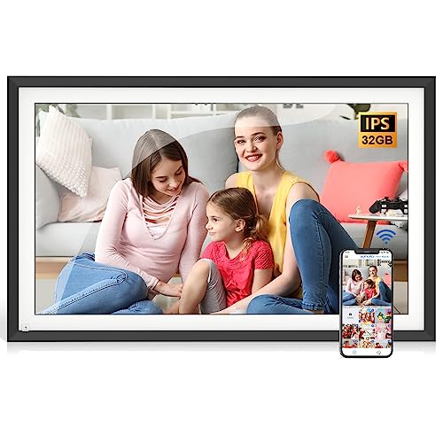 10.1"-Digital-Picture-Frame Wi-Fi Digital Photo Frame - Digital Photo Album with IPS Touch Screen, Auto-Rotate, IPS Touch Screen, Wall-Mountable, Share Photos Videos Via App Email, Gifts for Family