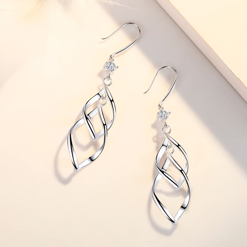 BSTGFTF Sterling Silver Dangle Earrings For Women