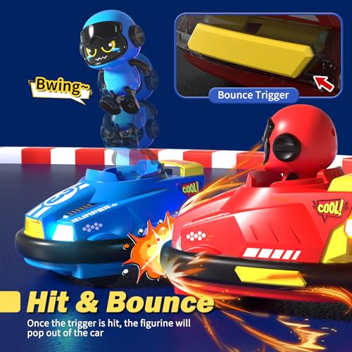 bessome 2 Pack RC Cars Toys for Ages 2-4 Toddlers|Remote Control Bumper Cars Toys for Ages 5-7 Kids|Birthday Gift for 3 4 5 6 7 8 Year Old Boys