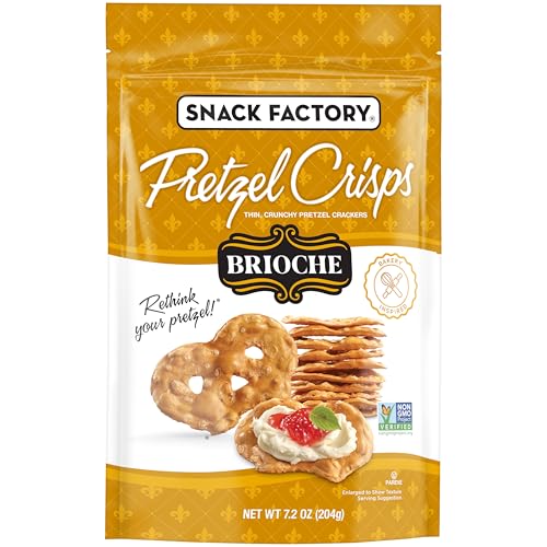 Snack Factory Pretzel Crisps Brioche Pretzel Crackers, 7.2 Oz Bag