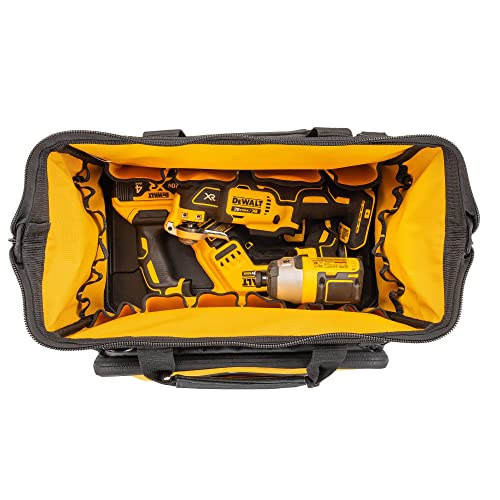 DEWALT Tool Bag, Water Resistant, Hard Bottom, 16-inch, Professional Tool Tote (DWST560103)