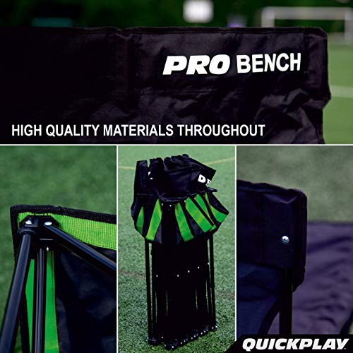 QUICKPLAY PRO Portable Folding Bench Range 4, 6, 9 Seats & 6 Seat Shelter | Fast Set-Up Heavy Duty Bench