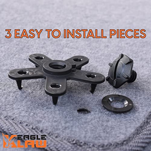 Eagle Klaw 2.0 Floor Mat Clips (8 Sets) for Car Mats and Floor Liners - Made in USA Car Accessories - Beige - 4 Car Floor Mats kit Without Cutter