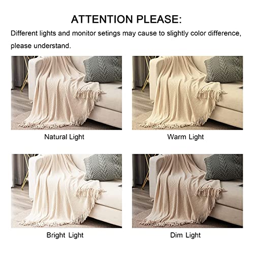 lifein Fall Throw Blanket for Couch-Soft Boho Bed Throw Blankets,Cozy Knitted Chenille Throw,Small Farmhouse Lightweight Blanket&Throw for Autumn,Woman,Bed,Chair,Sofa,Home Decor(Yellow/Gold,60 * 80")