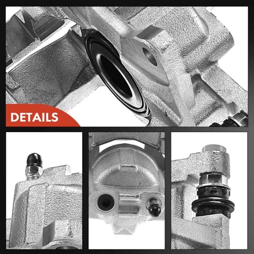 A-Premium Rear Disc Brake Caliper Assembly with Bracket Compatible with Select Dodge and Jeep Models - Nitro 2007-2011, Liberty 2008-2012, Wrangler 2007-2017, Wrangler JK 2018