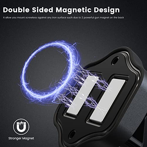 DINGDOON Double-Sided Gun Magnet Mount, Nondestructive Installation Magnetic Handgun Holster in Vehicle, Car, Cashier, Safe, Tactical Pistol Holder for Concealment Compatible with Revolver
