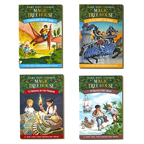 Magic Tree House Boxed Set, Books 1-4: Dinosaurs Before Dark, The Knight at Dawn, Mummies in the Morning, and Pirates Past Noon