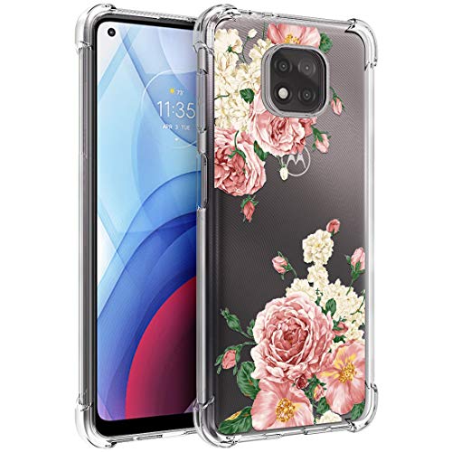 Osophter for Moto G Power 2021 Case Flower Floral for Girls Women Shock-Absorption Flexible TPU Rubber Phone Cover for Motorola G Power 2021(Colorful Painting)