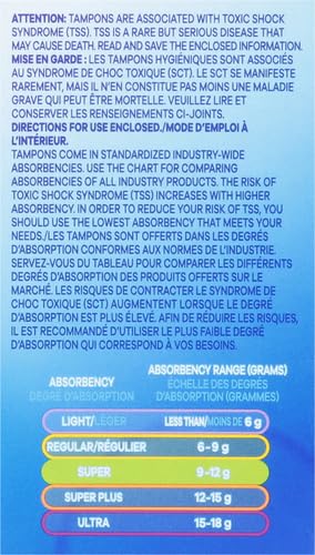 Tampax Pocket Pearl Tampons Super Absorbency with LeakGuard Braid, Unscented, 16 Count