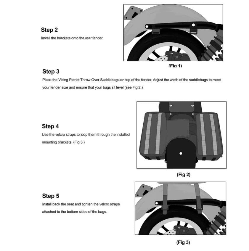 FVMOTO Universal Motorcycle Saddlebags Saddle Bags Luggage Bags Travel Knight Rider Storage Bag Fit For Harley Softail Dyna Super Glide Sportster FXR, 14.5L(3.8 Gallon)