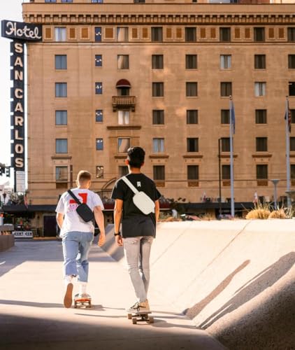 GDFYMI Crossbody Fanny Pack, Belt Bag for Women Men Waist Pack with Adjustable Strap 2 Zipper Pockets for Running Hiking Traveling Gym - Black