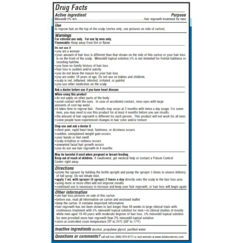 Spectral.UHP 5% Minoxidil Hair Growth Serum for Men by DS Laboratories - Extra Strength Topical Hair Loss Treatment, Supports Hair Growth in the Vertex, Experience Fuller, Thicker Hair (2 fl oz)