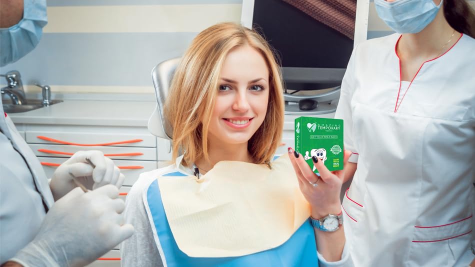 Amazing Temporary Tooth Replacement Kit, Temp Missing Teeth Repair,  Natural Shade