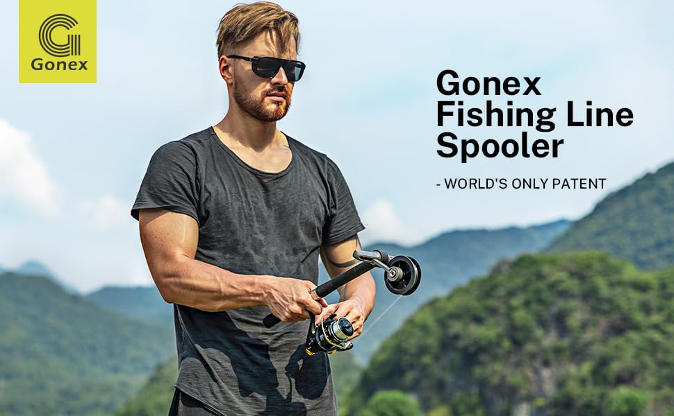 Gonex Fishing Line Spooler with Unwinding, No Line Twist, Adjustable Line Winder for Spinning, Cast, Spincast Reels, Spool Spooling Station System, Function Installation-Free