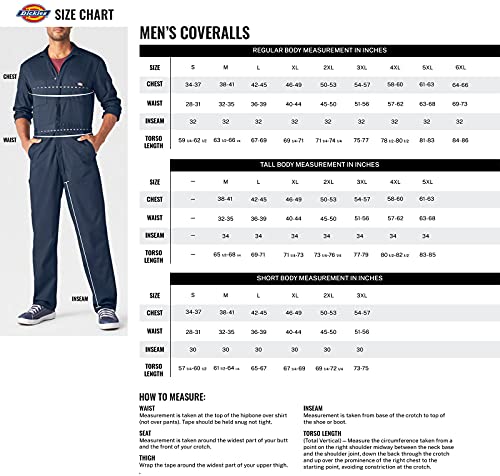 Dickies mens Short-sleeve overalls and coveralls workwear apparel, Khaki, X-Large US