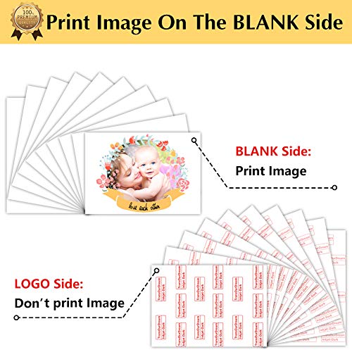TransOurDream Tru-Heat Transfer Paper for Inkjet Printer (10 Sheets, 8.5x11") Printable Heat Transfer Vinyl for T Shirts Iron on Transfers for Dark Fabrics