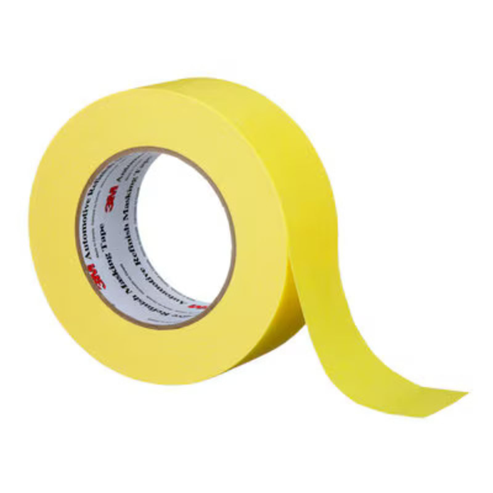 3M Automotive Refinish Masking Tape, 06656, 48 mm x 55 m, 24 Rolls – High-Performance Yellow Crepe Paper Tape for Precise Auto Painting and Detailing