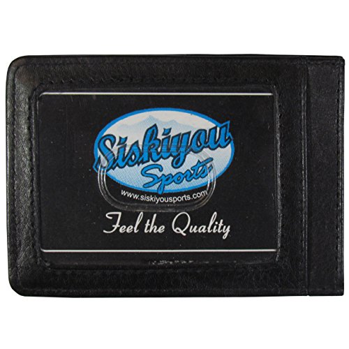 Siskiyou Sports NFL Cleveland Browns Unisex Leather Cash & Cardholder & Black Money Clip, Black, One Size