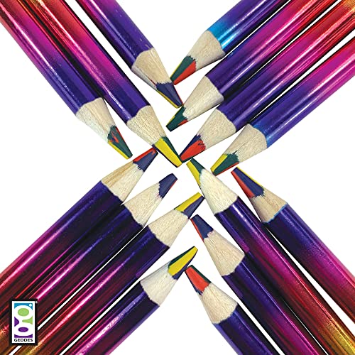 Raymond Geddes Rainbow Pencils for Kids (Pack of 50)