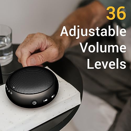 SoundMe Sound Machine for Sleeping with 30 Soothing Natural Sounds 36 Volume Control Portable Travel White Noise Brown Noise Machine for Baby Kids Adults Noise Canceling Machine for Office Privacy