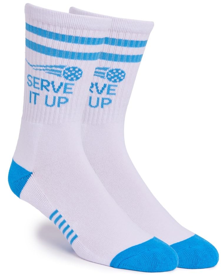 SOCKTOWN Performance Pickleball Crew Socks Mens and Womens 3 Pack Great Gift One Size - Perfect Christmas Holiday Gift