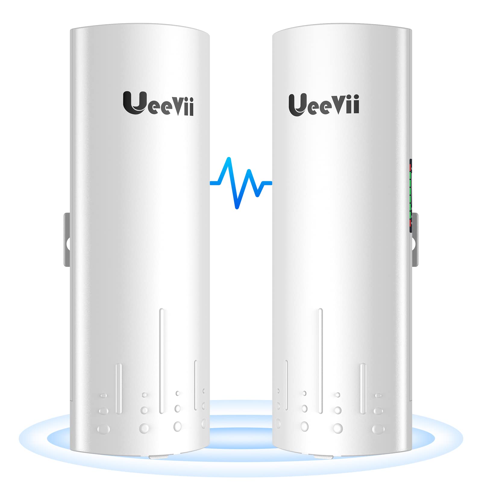 Wireless Bridge,UeeVii CPE450 5.8G Access Point to Point WiFi Bridge Outdoor to Shop Barn Garage Building,Plug and Play,3KM Long Distance,14dBi Antenna,24V PoE Injector,2 RJ45 LAN Port,2PCS
