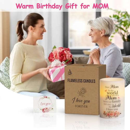 HN HAIINAA Gifts for Mom from Daughter Son, Funny Birthday Gifts for Mom, Mother's Day Christmas Gifts for Mom Real Wax Flameless Candles Gifts (6" x 4")
