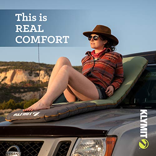 Klymit Klymaloft Extra Large Inflatable Air Bed, Sleeping Pad, Compact, Portable, Inflatable, Supportive, Hybrid, Airplane, Camping, Backpacking, Hammock, Pillow, Grey