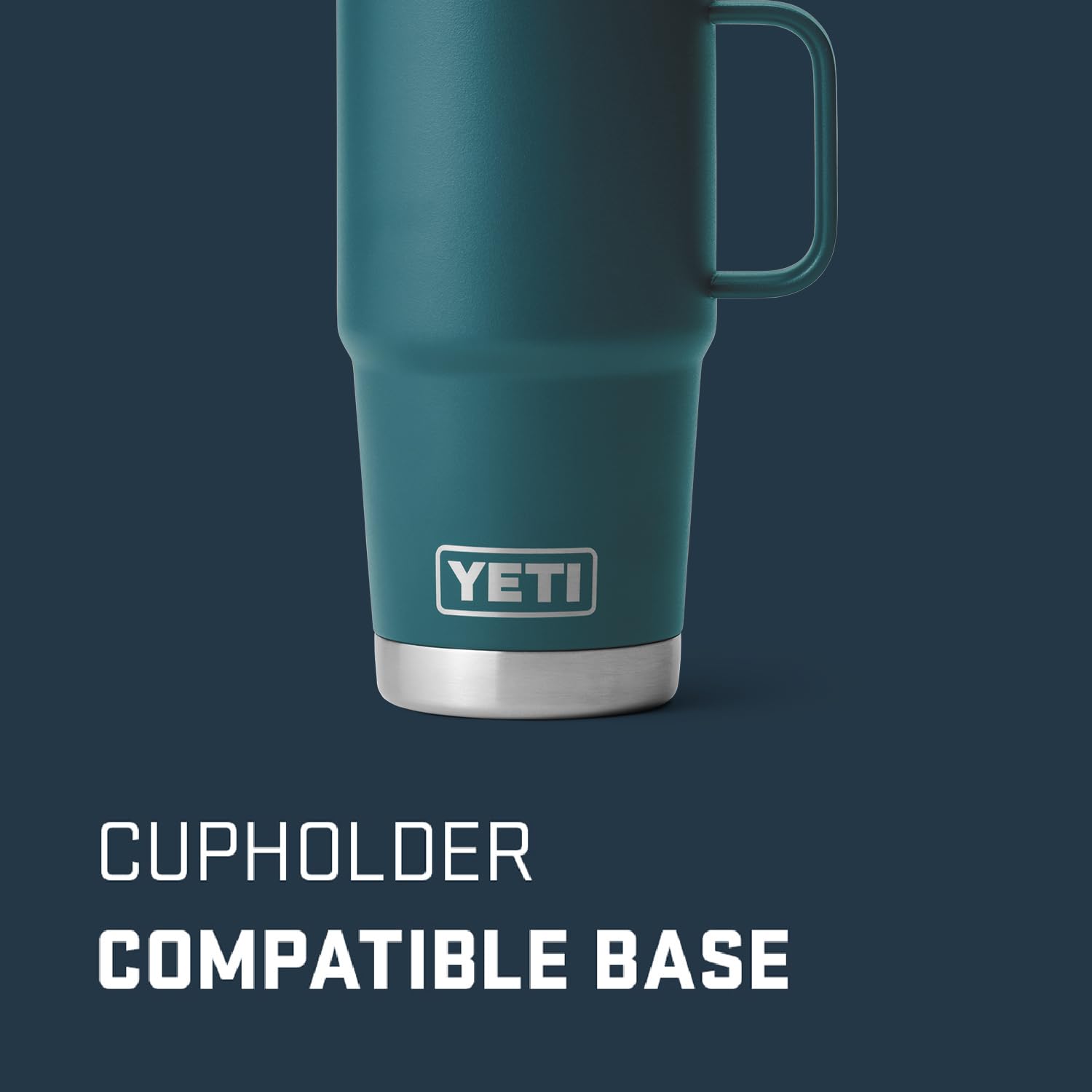 YETI Rambler 20 oz Travel Mug, Stainless Steel, Vacuum Insulated with Stronghold Lid, Agave Teal