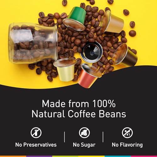 Bestpresso Coffee for Nespresso Original Machine 120 Aluminum pods Certified Genuine Espresso Verona Blend (High Intensity) Pods Compatible with Nespresso Original 60 Days Satisfaction Guarantee