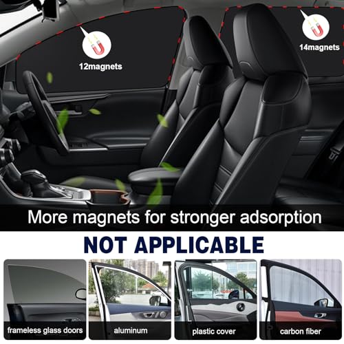 XCBYT Car Window Covers - 4 Pack Car Window Shades Double-Sided Car Privacy Curtains for Breastfeeding, Napping, Dressing, Camping