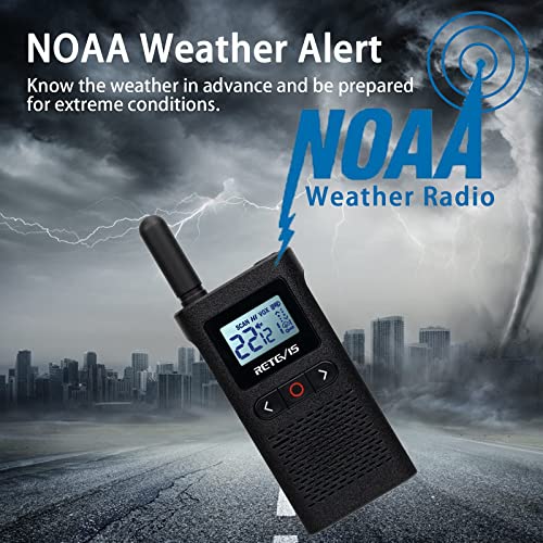 Retevis RB28B Small Walkie Talkies for Adults,Two Way Radio with Earpiece,VOX Handsfree,1500mAh Long Battery, Handheld 2 Way Radio Rechargeable for School Retail Restaurant Hotel (6 Pack)