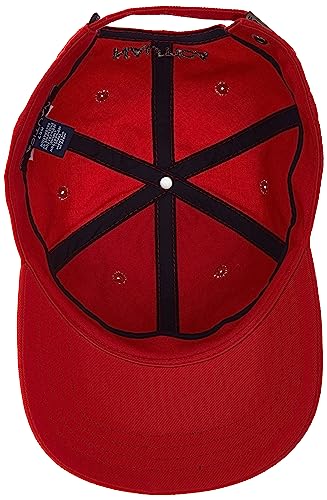 Nautica Men's Twill 6-Panel Cap,Deck Red,One Size